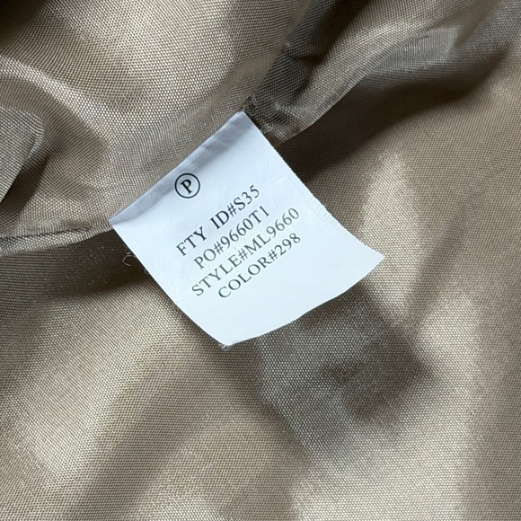 Vintage Perry Ellis Mens Khaki Full Zip Lined Harrington Jacket Size Large - Picture 11 of 16